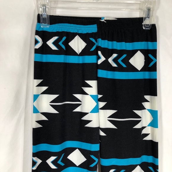 F & F One Size Super Stretch Aztec Print Leggings - Picture 2 of 6